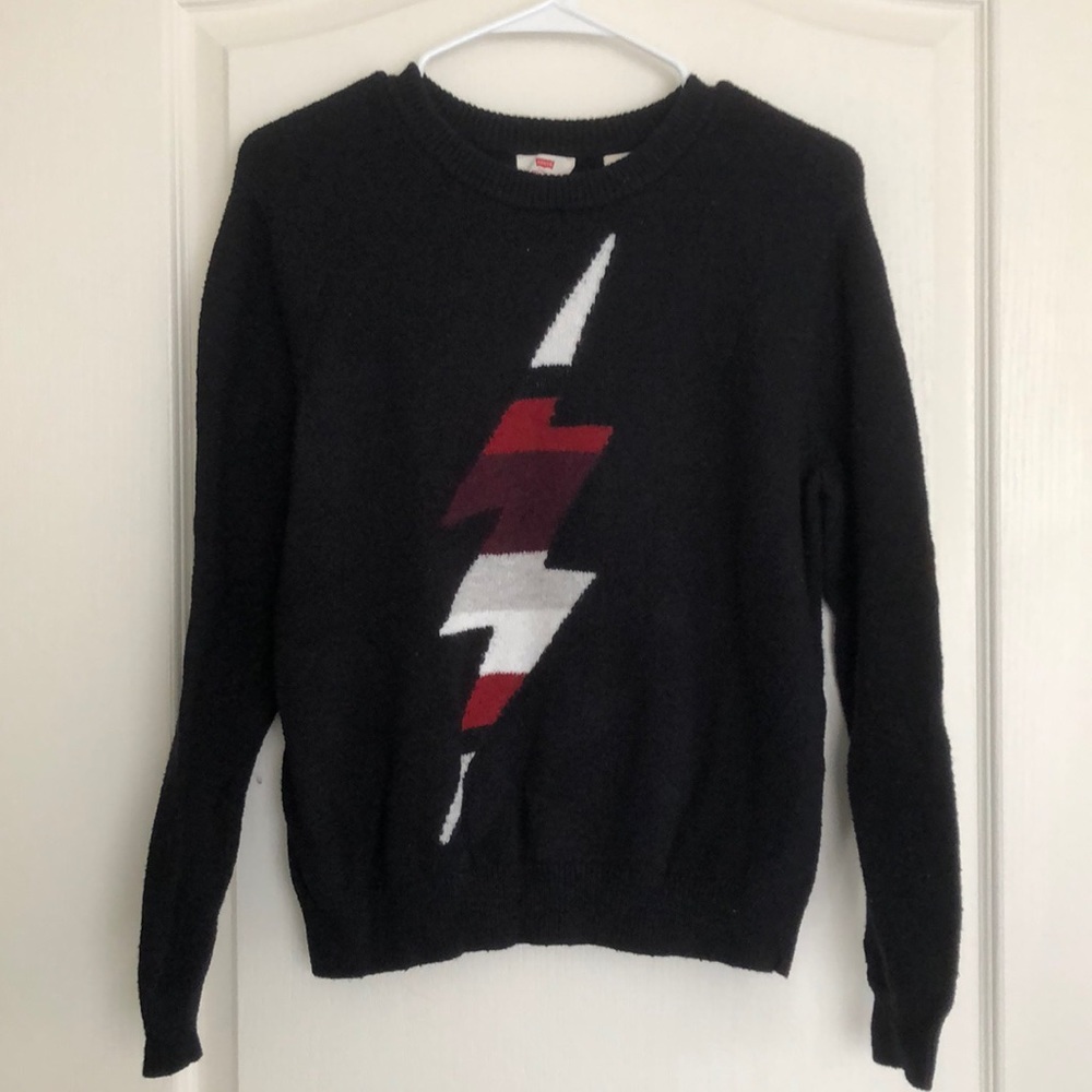 Levi’s Crew neck lightning bolt sweater